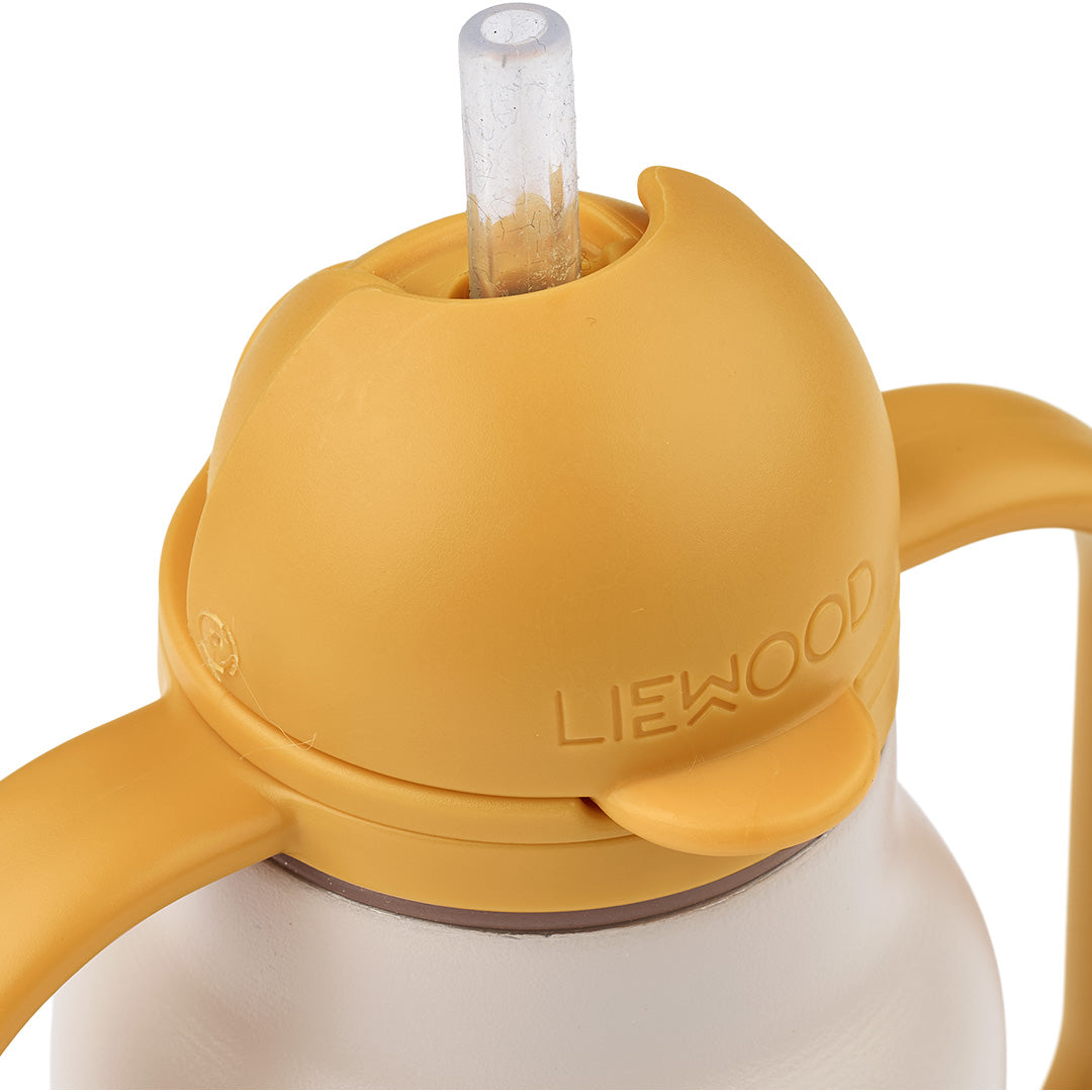 liewood rvs thermosfles kimmie - around the world - sandy - 250 ml