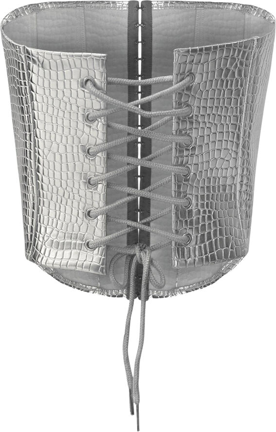 OW Collection Orion Croc Corset Silver croc