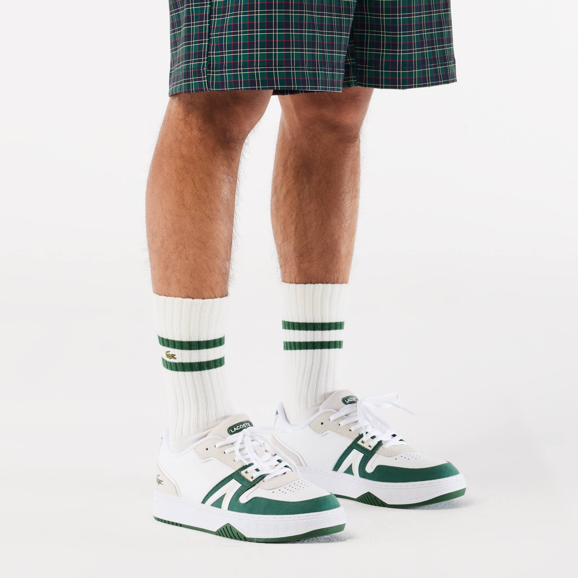 Herren-Sneakers L001 aus Kontrast-Leder Sneakers - Weiss - Lacoste - Herren