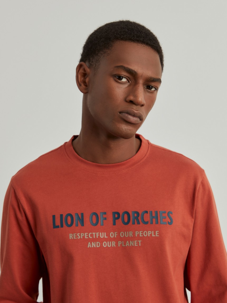 Sweater de algodão com estampado