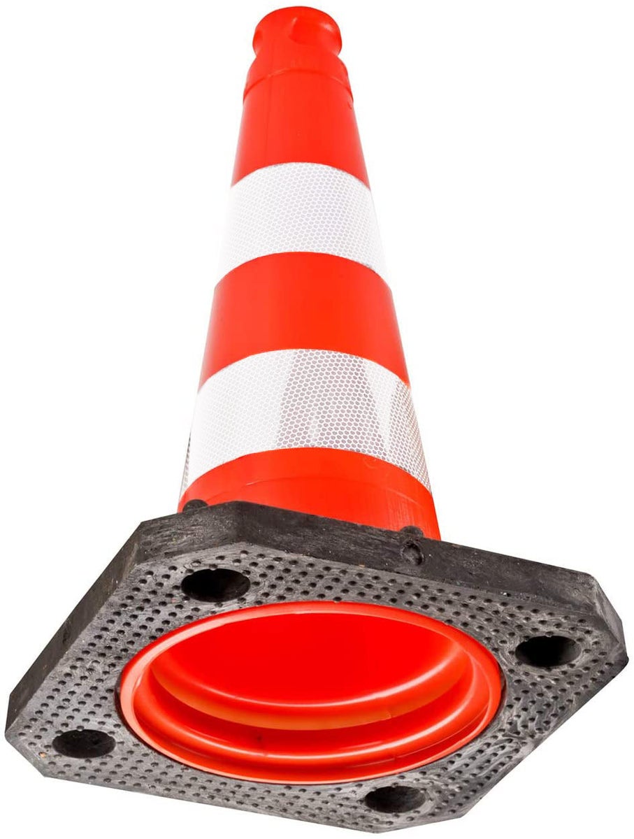 UvV Profi Set Premium Verkeerskegels / Pylonen 500mm - duurzame, zware verkeerskegels, stabiel, laag zwaartepunt (set van 4 stuks)