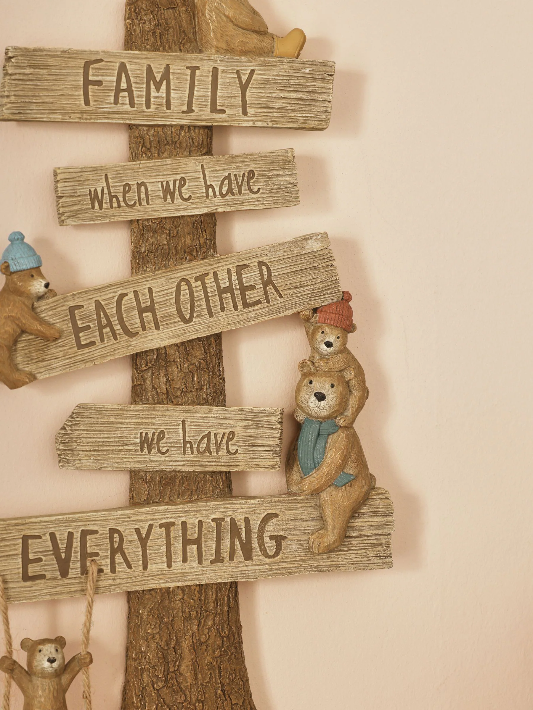 Bertie Bear familie wanddecoratie