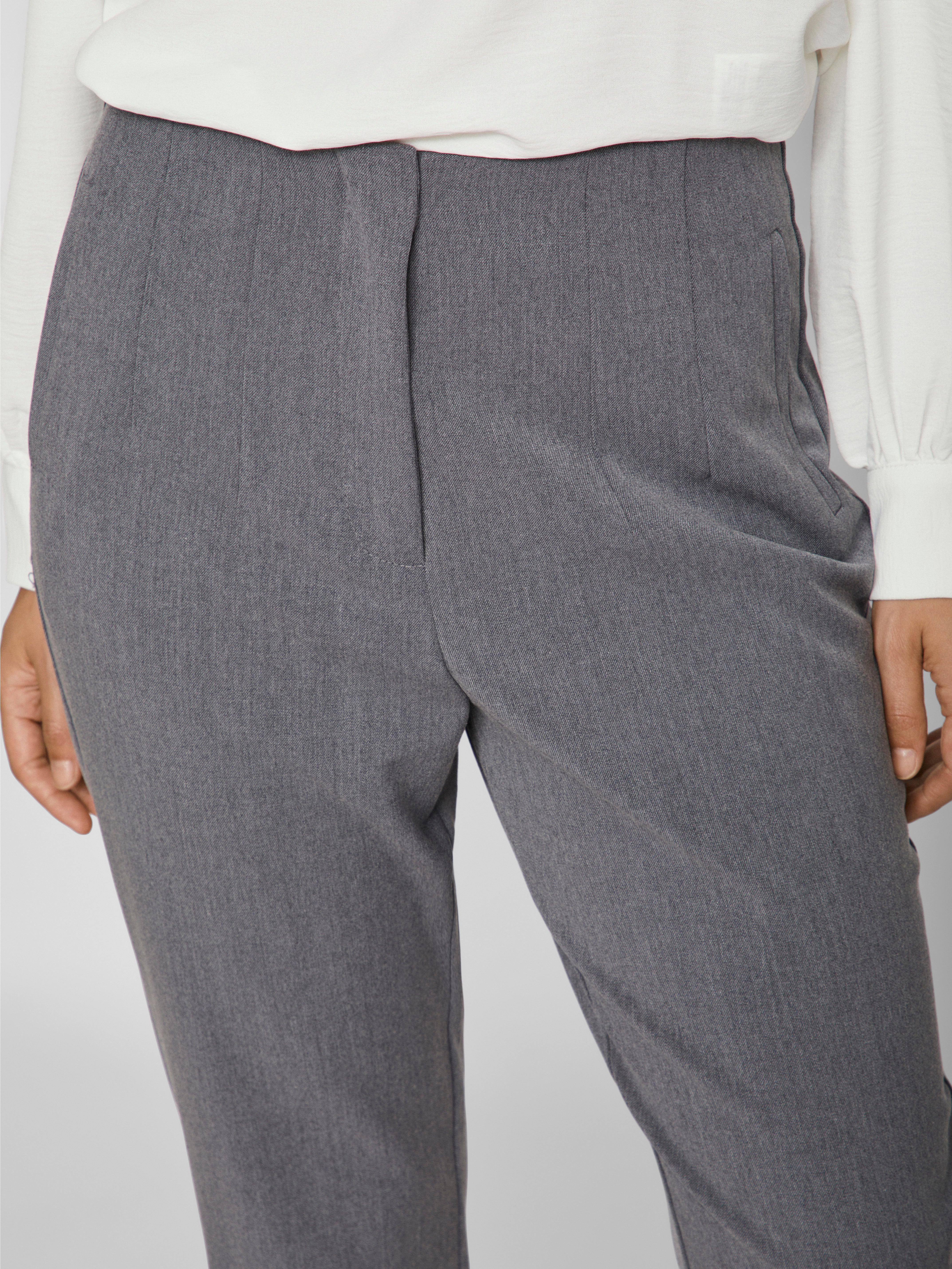 Vila  Vivarone HW bukser - Medium Grey Melange