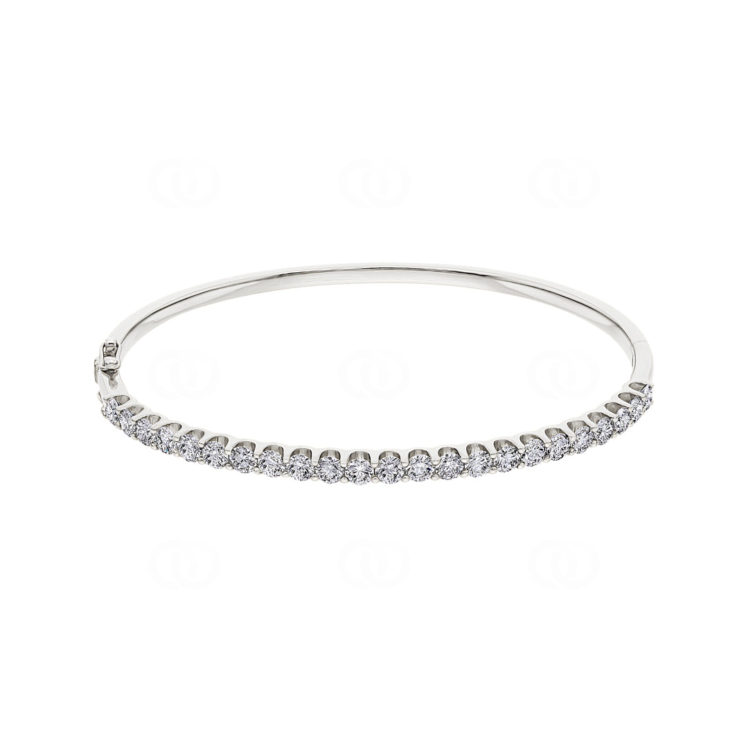 3.00 Karat Diamantarmreif oval 750/18 K Weissgold