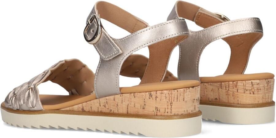 Gabor 758 Sandalen Met Sleehak Dames Zilverkleurig