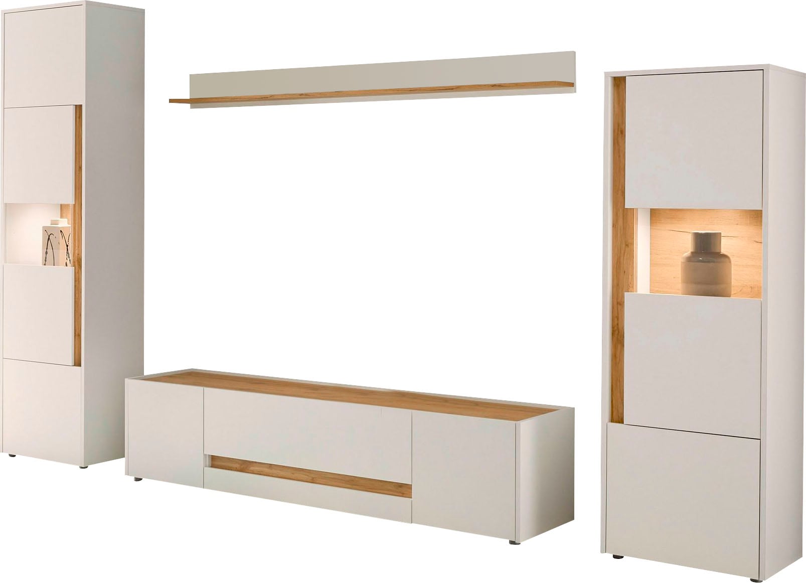INOSIGN Wohnwand »City/Giron, moderne Anbauwand, Komplettset in vielen Farben verfügbar« Set, 4 Stk. tlg.