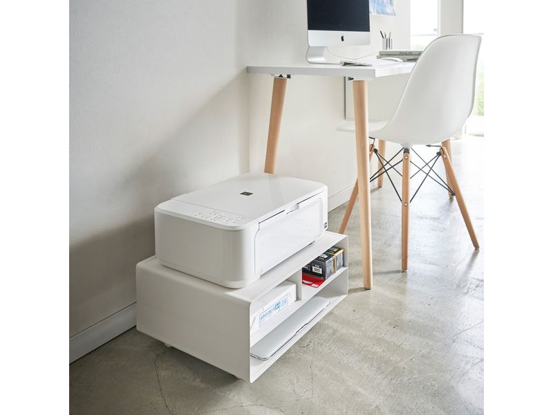 Yamazaki Multifunktionswagen Tower Weiss Rollbares Regal
