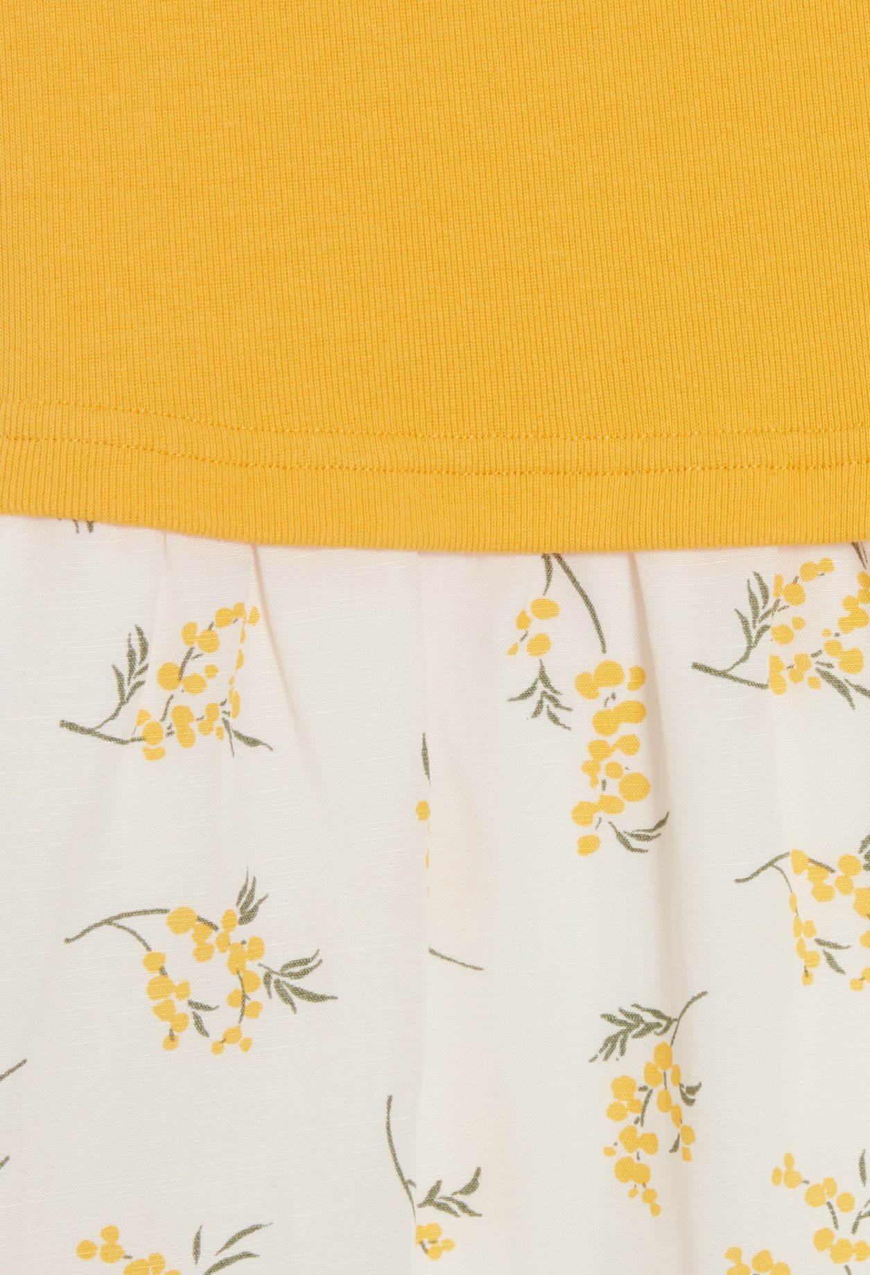 Robe midi bimati&egrave;re mimosa