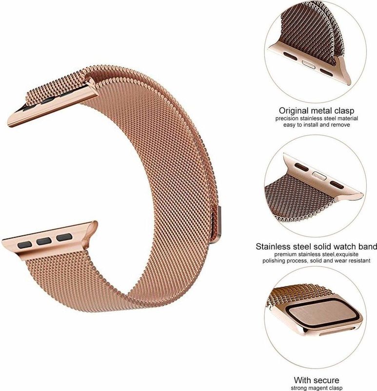 Apple - Milanese Band - Rosé Goud - Voor Apple Watch