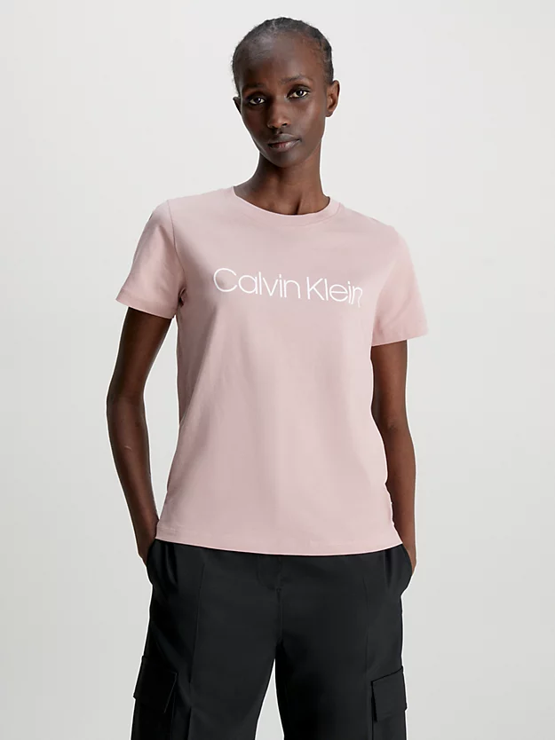 Camiseta de algodão orgânico com logotipo