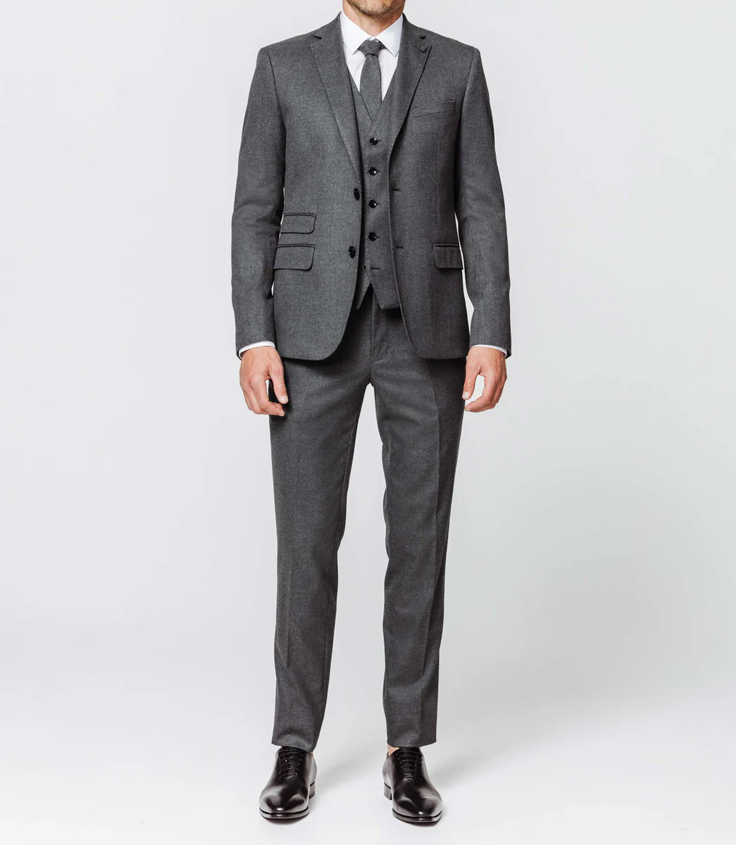 Veste grise esprit flanelle 