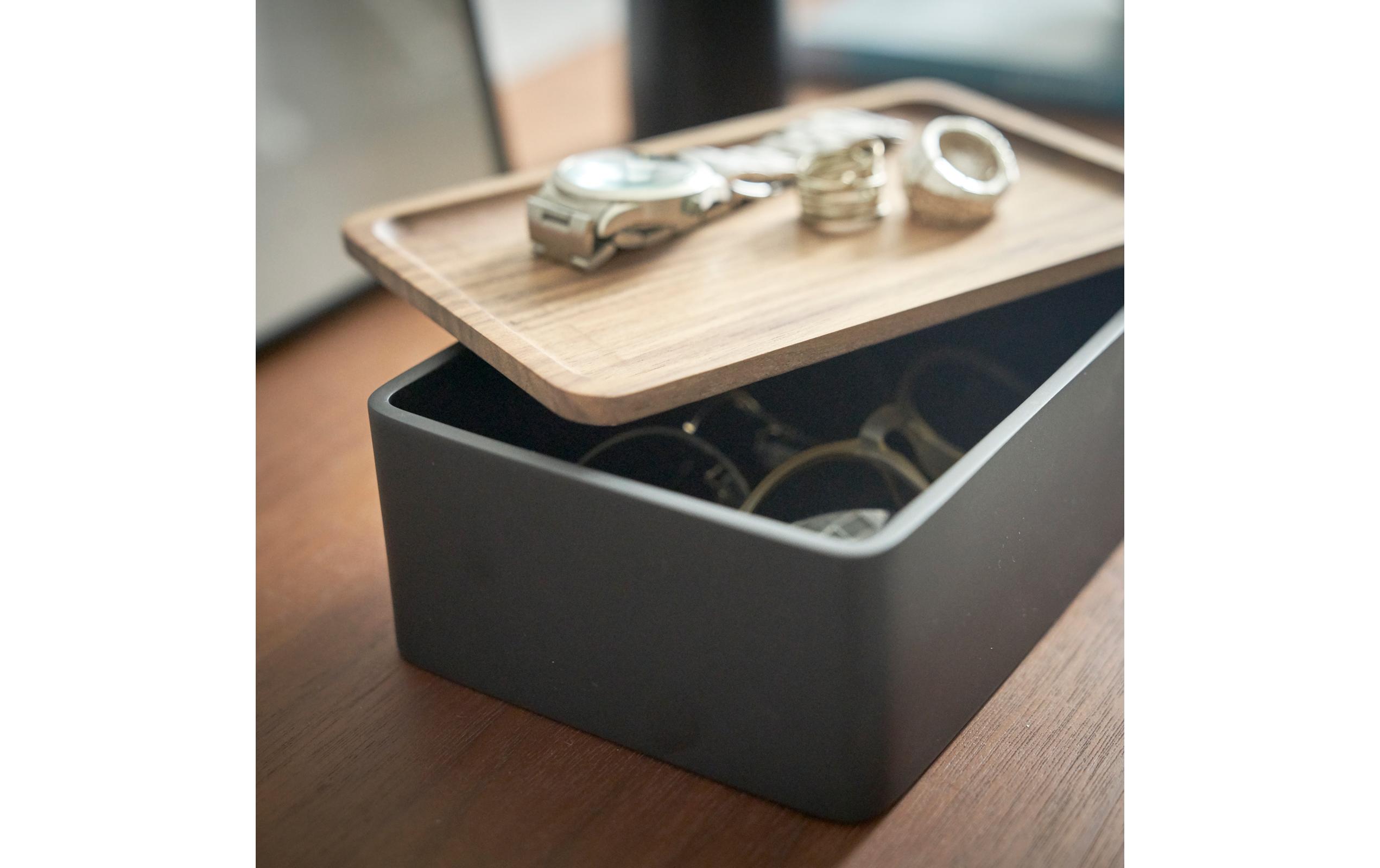 Schmuckhalter Rin Braun/SchwarzSchmuck-Aufbewahrungsbox mit Deckel