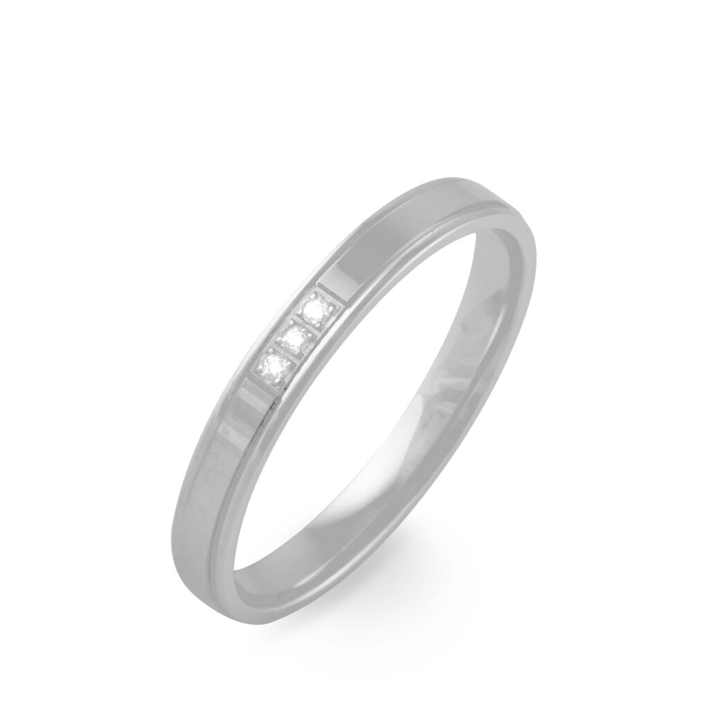 Alliance Serti Grains Or Blanc Diamant
