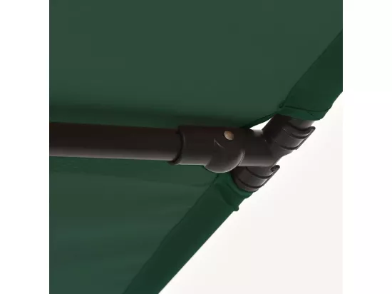 Parasol d'extérieur avec mât en aluminium 180x110 cm Vert