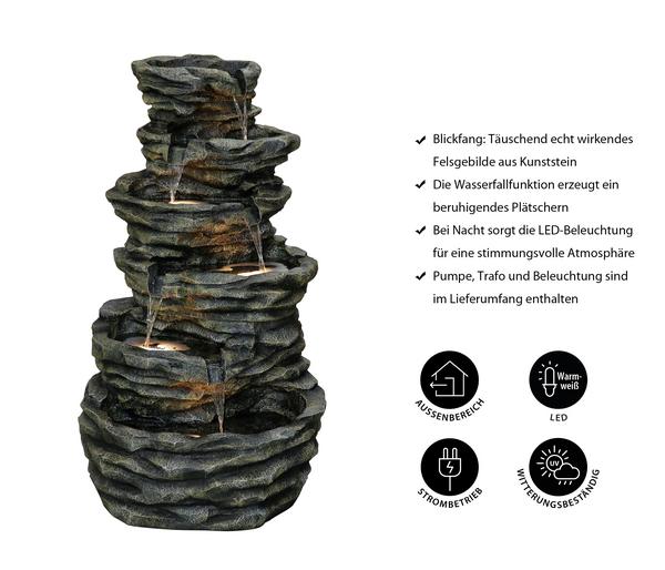 Dehner Polyresin-Gartenbrunnen Roccia, ca.