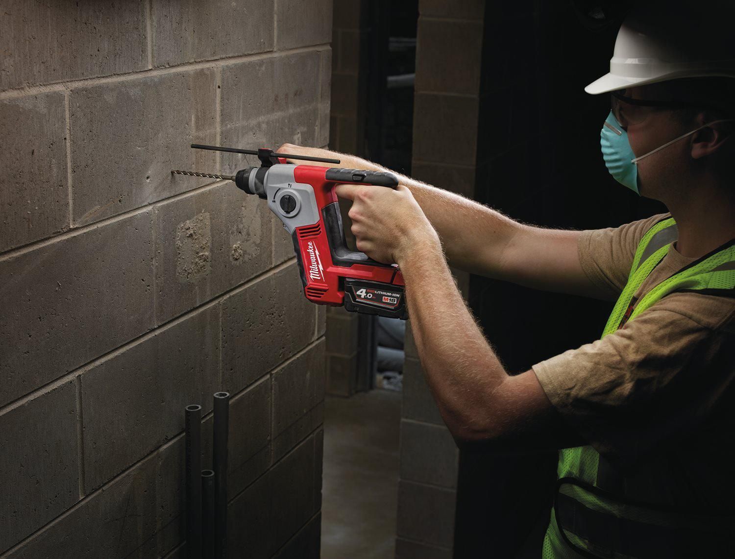 Milwaukee M18 BH-0 Compacte Accu Boorhamer SDS-Plus 1,2J 18V Basic Body - 4933443320