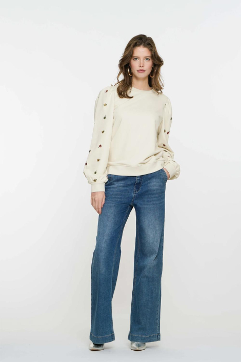Geisha beige dames sweater