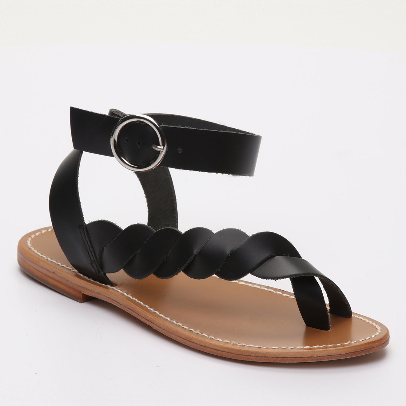 Les Bagatelles Sandales en Cuir Lee noires