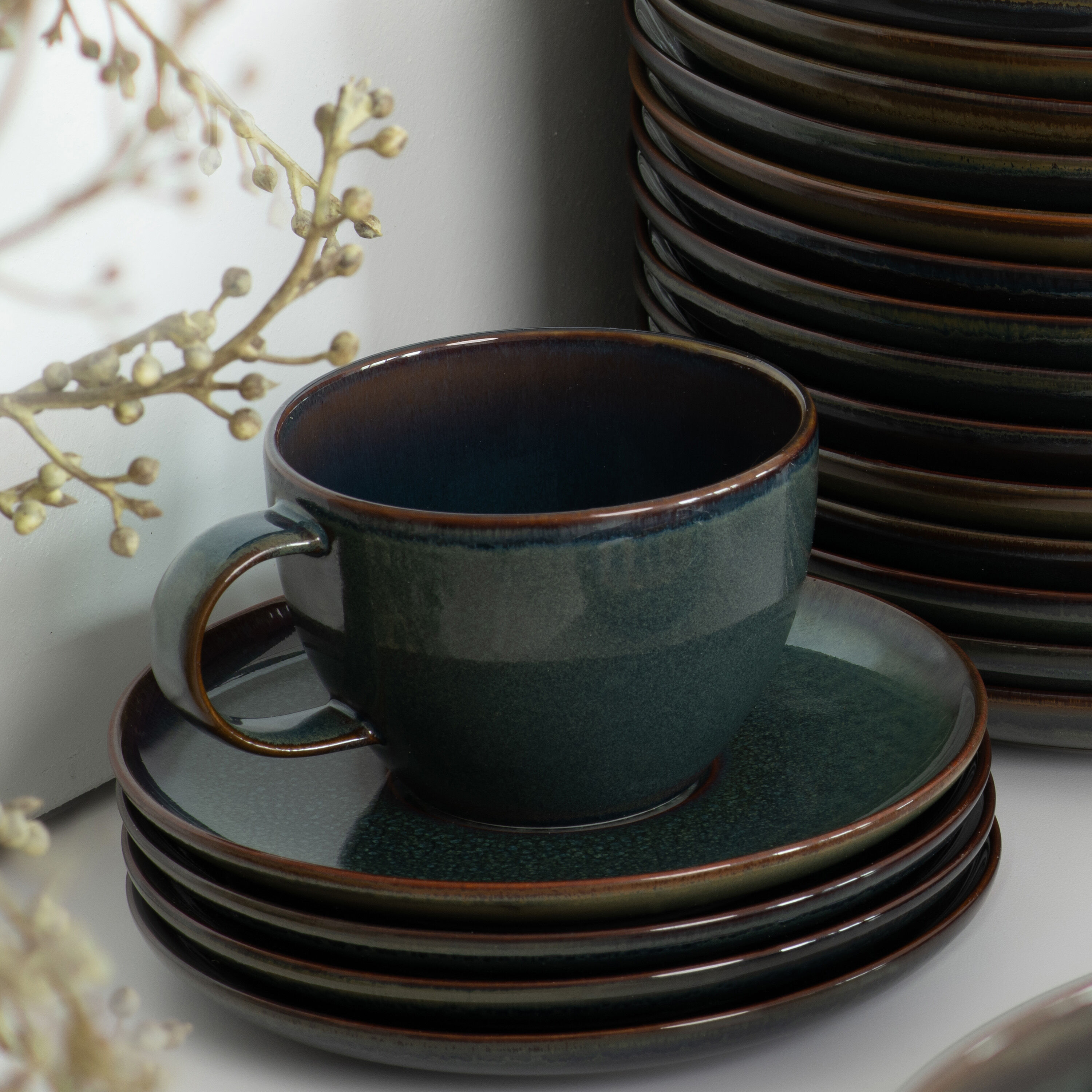 Crafted Coffee cup Green, 5.8 oz, Premium Porcelain