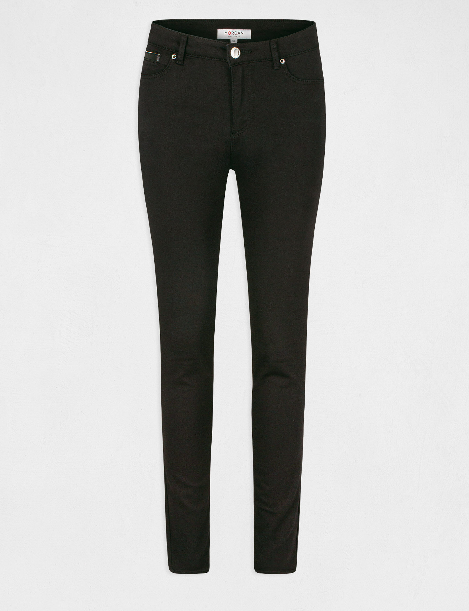 Pantalon slim taille standard noir femme - noir