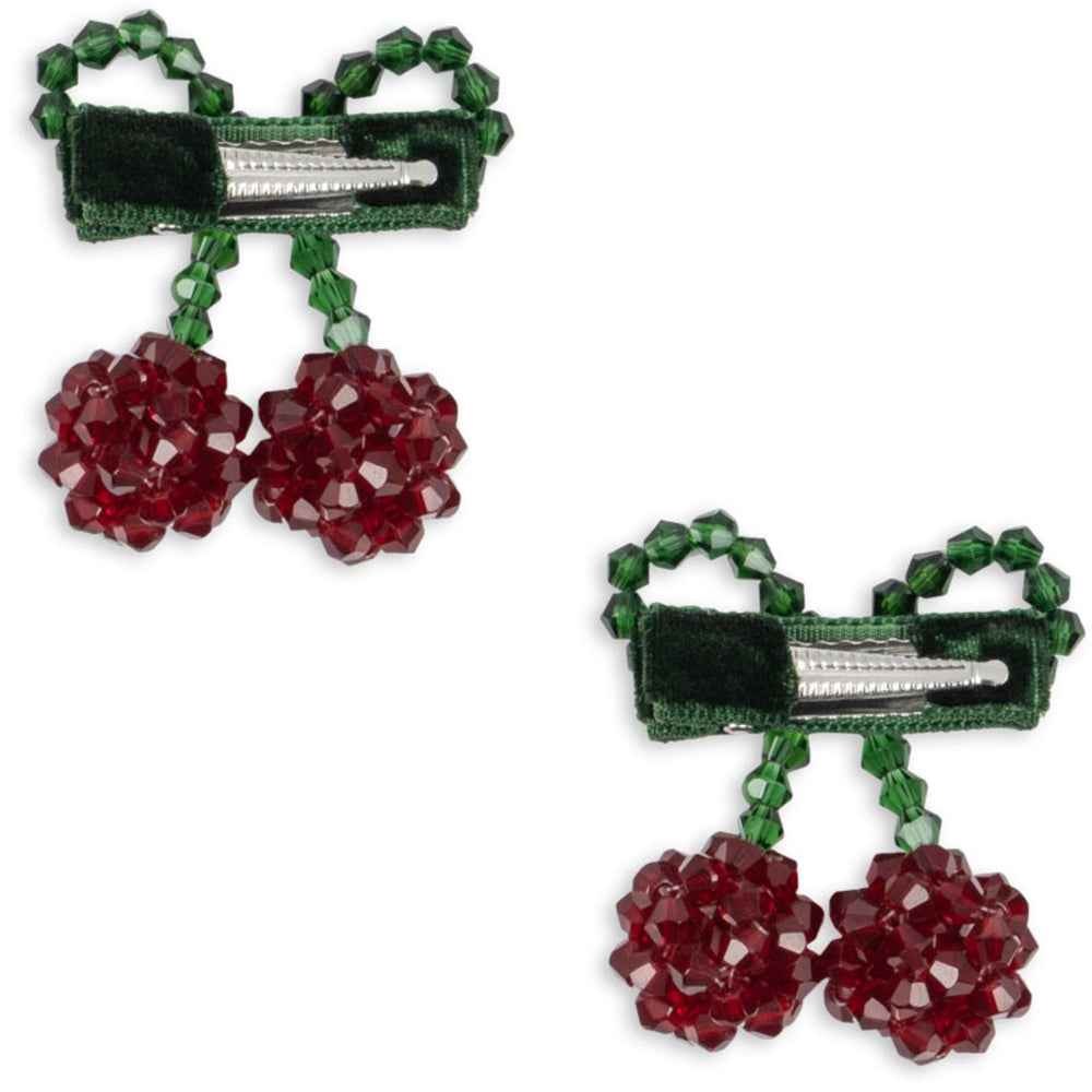 Køb Konges Sløjd Red/Glitter 2 Pak Cherry Hårspænde