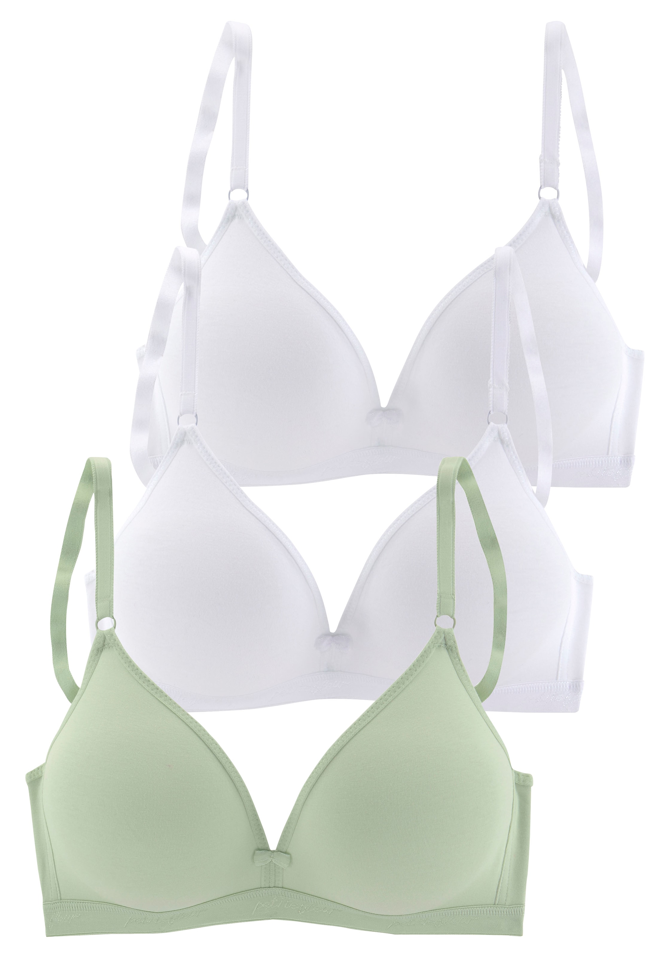 petite fleur Bralette-BH, 3 Stücker Packung, ohne Bügel im Triangel-Schnitt