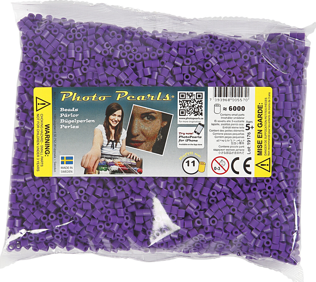 Photopearls - Medium - Mørk Lilla 11 - 6000 Stk. - Nabbi Fotoperler
