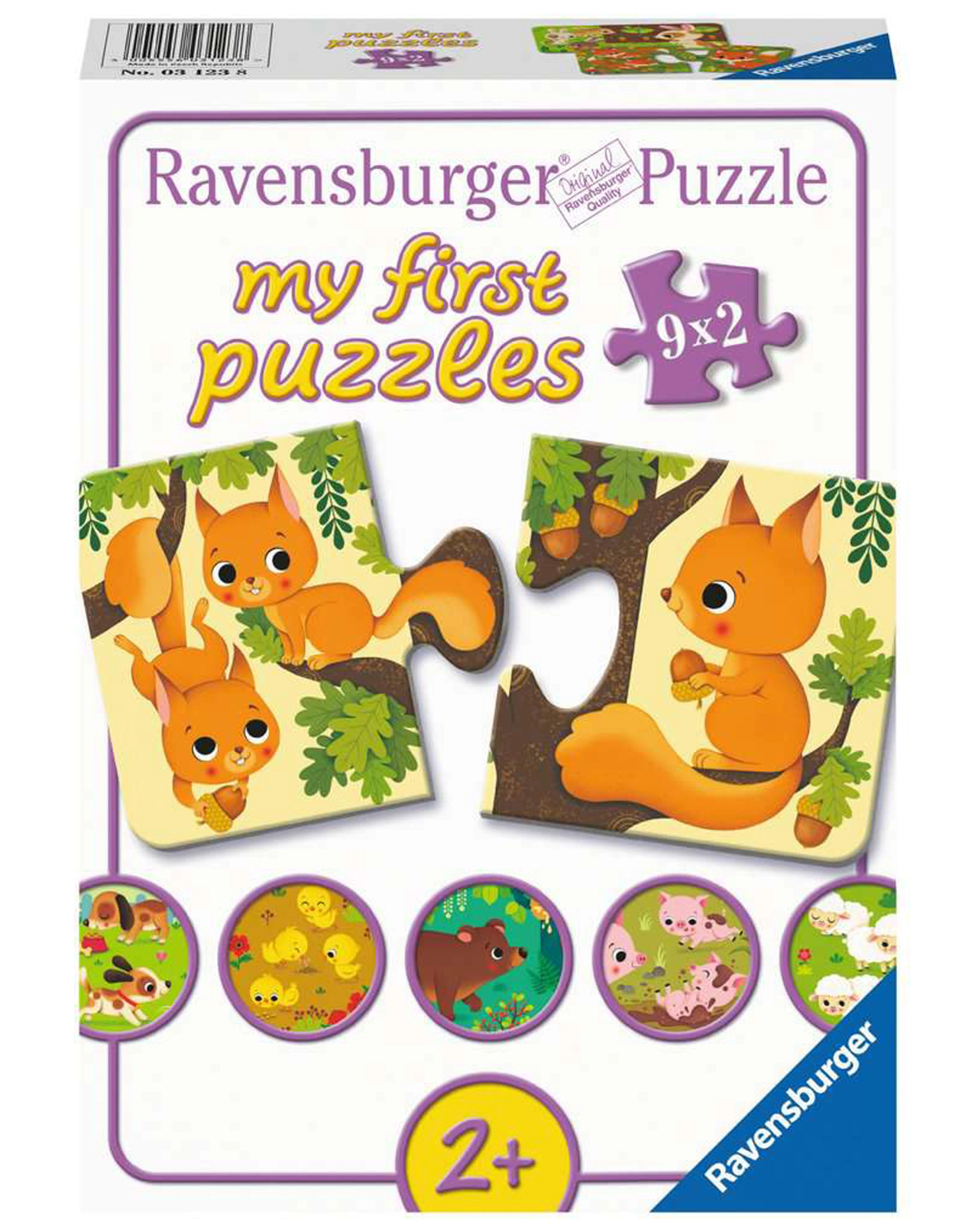 Puzzle TIERE UND IHRE KINDER 9x2-teilig
