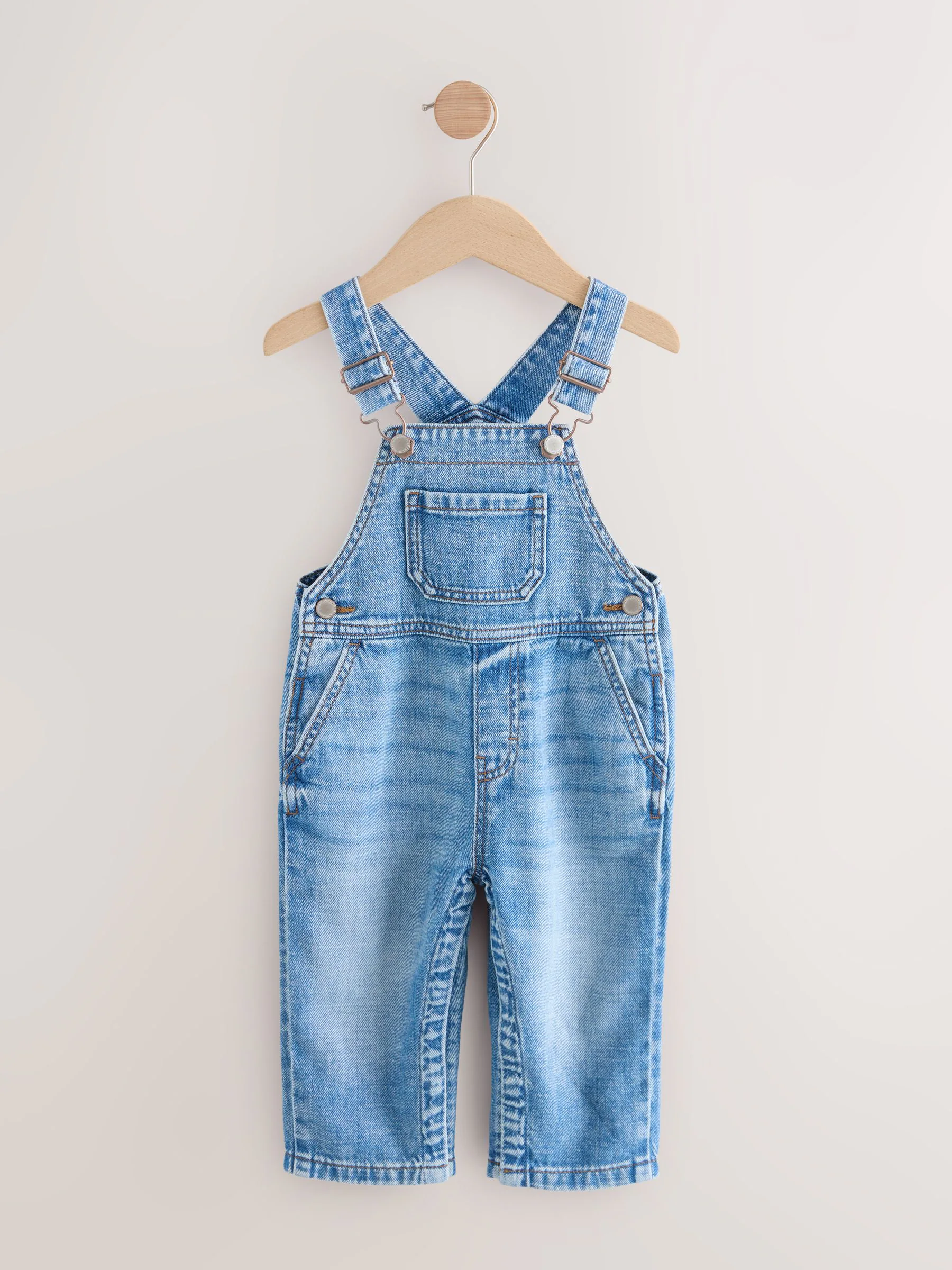 Normaal blauw - Denim tuinbroek (3mnd -7jr)
