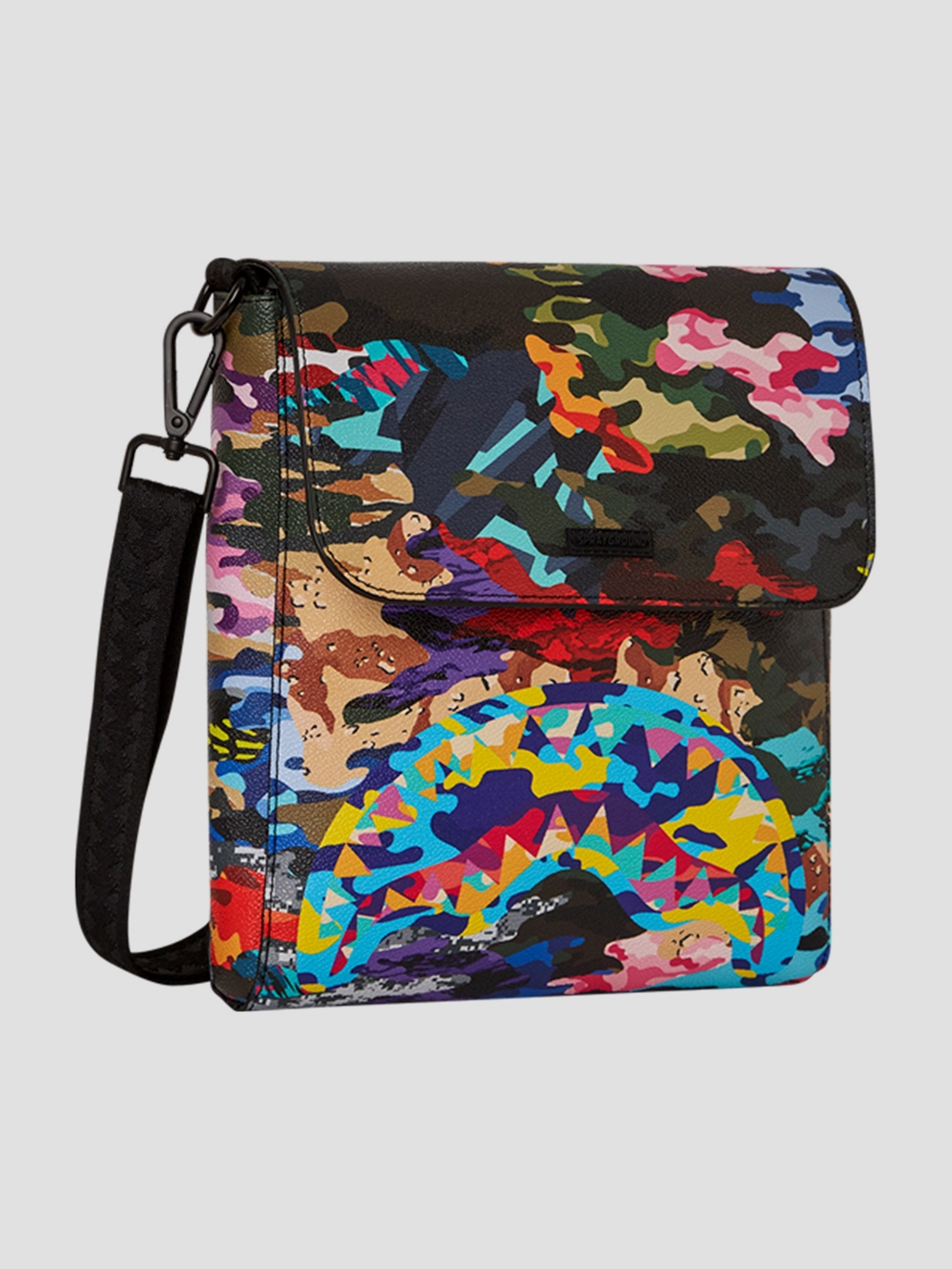 Sprayground Sliced And Diced Camo Messenger Bag red/blue/grey/purple