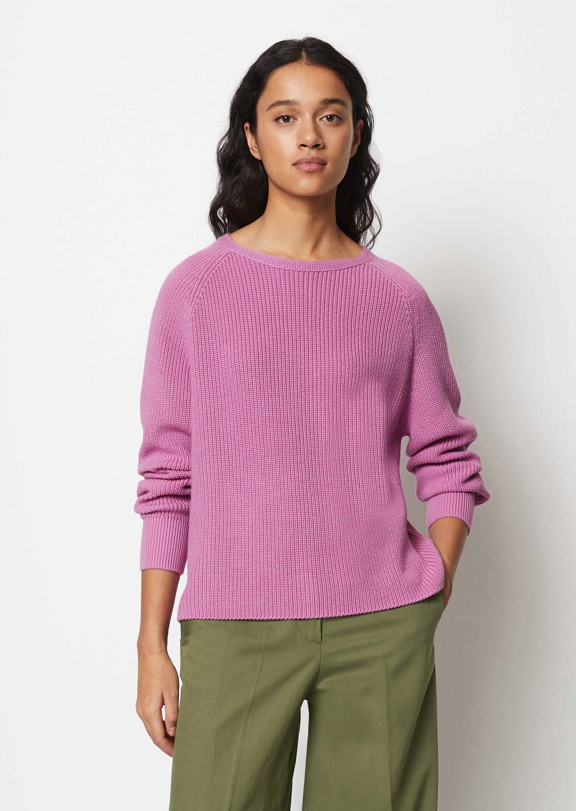 Strickpullover cropped aus Heavy-Weight-Organic-Cotton