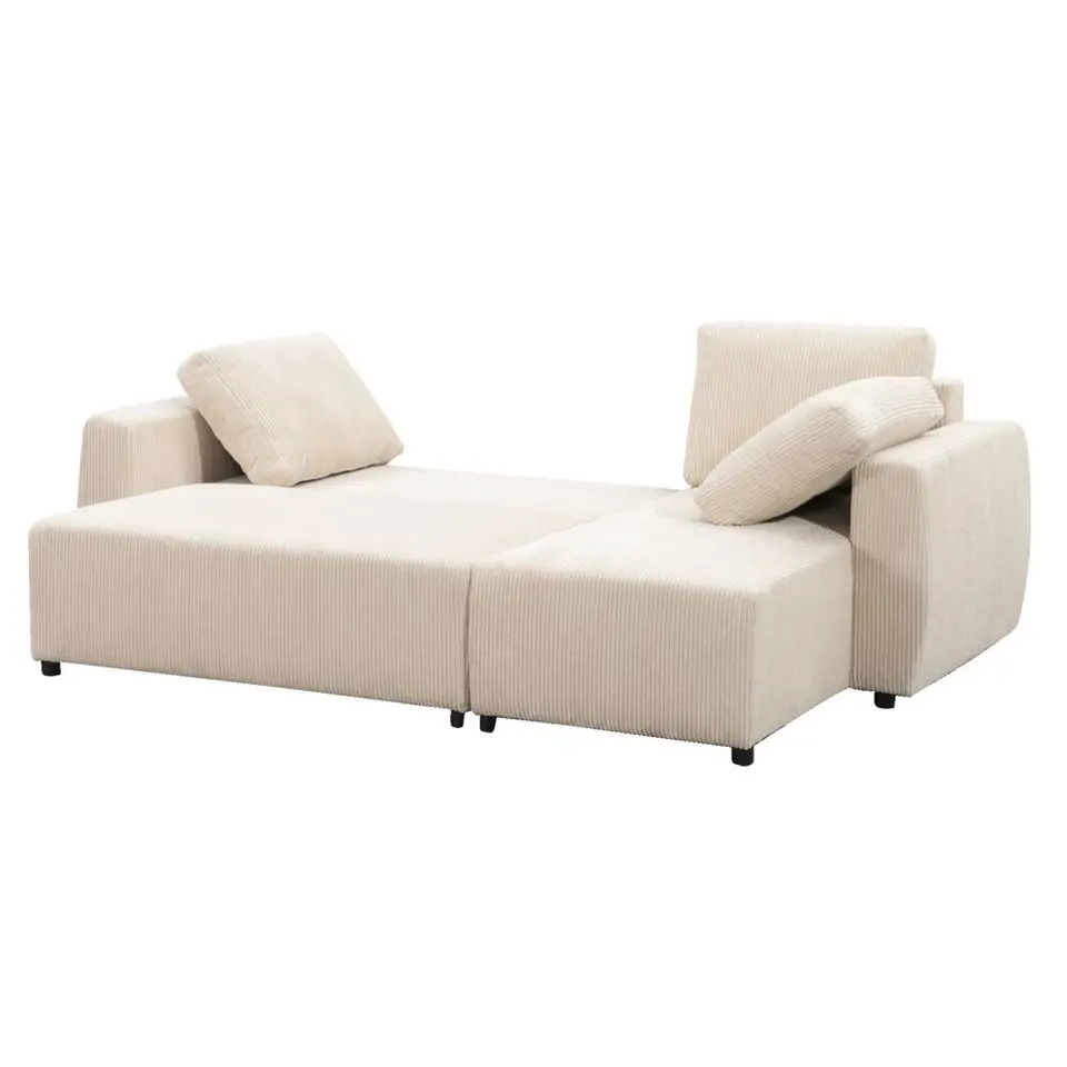 Slaapbank Novara - ecru - 85x230x155 cm