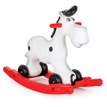 Jamara Bob Gallop 2 in1 Schaukelpferd mit Kufen und Rollen