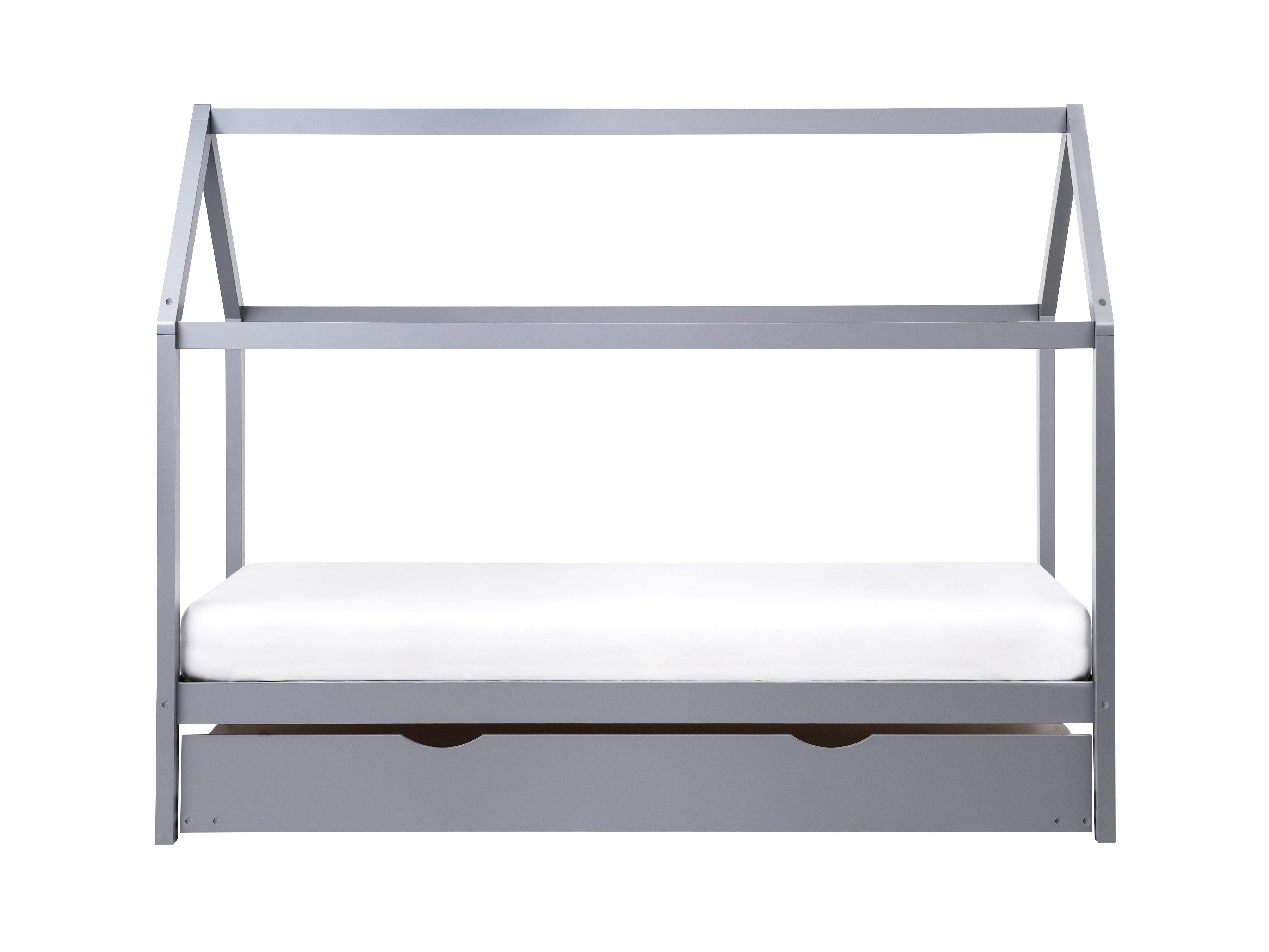 Kinderonderschuifbed Dennenhout CRILLON 90 x 200 cm Grijs