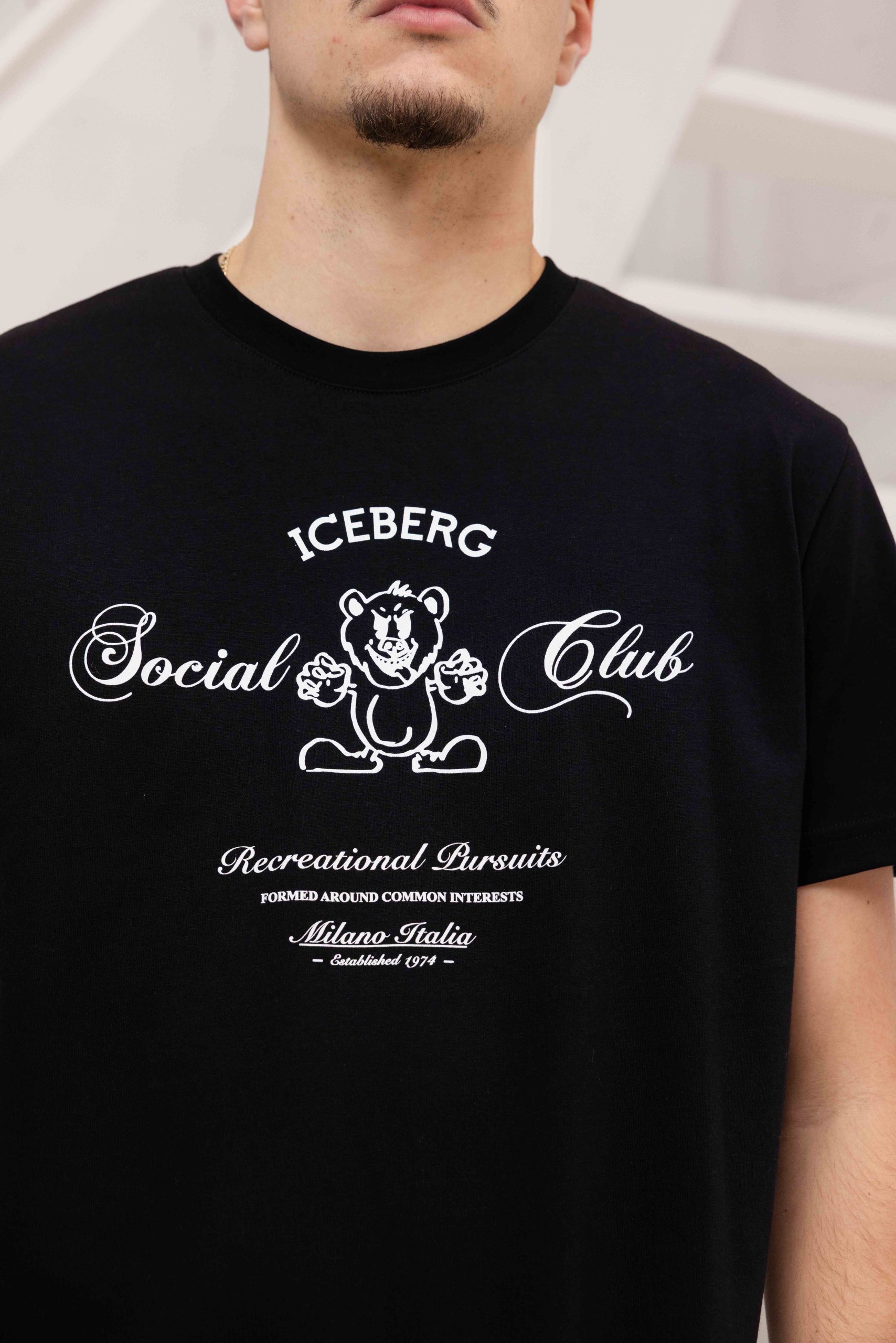 Iceberg 5D F047 Jersey T-Shirt Heren Zwart