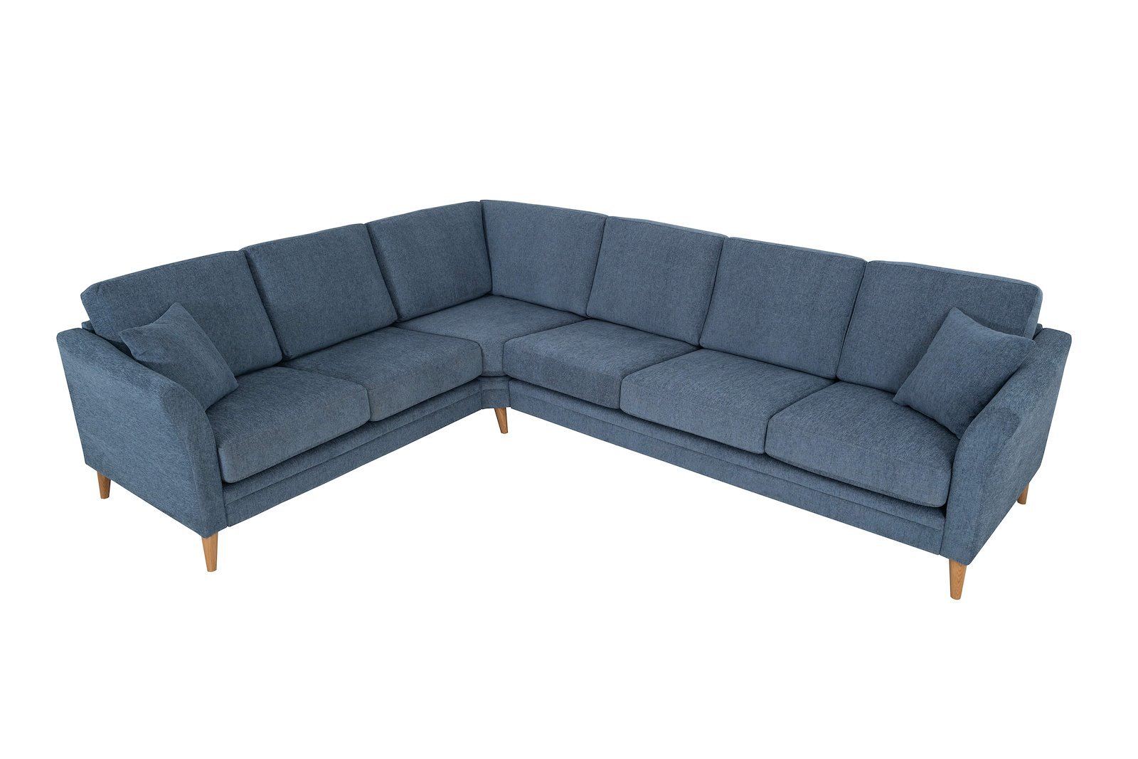 Eden hjørnesofa 23 hjørne i tekstil Thor 16/1 Light Blue med ben i eik natur 15137