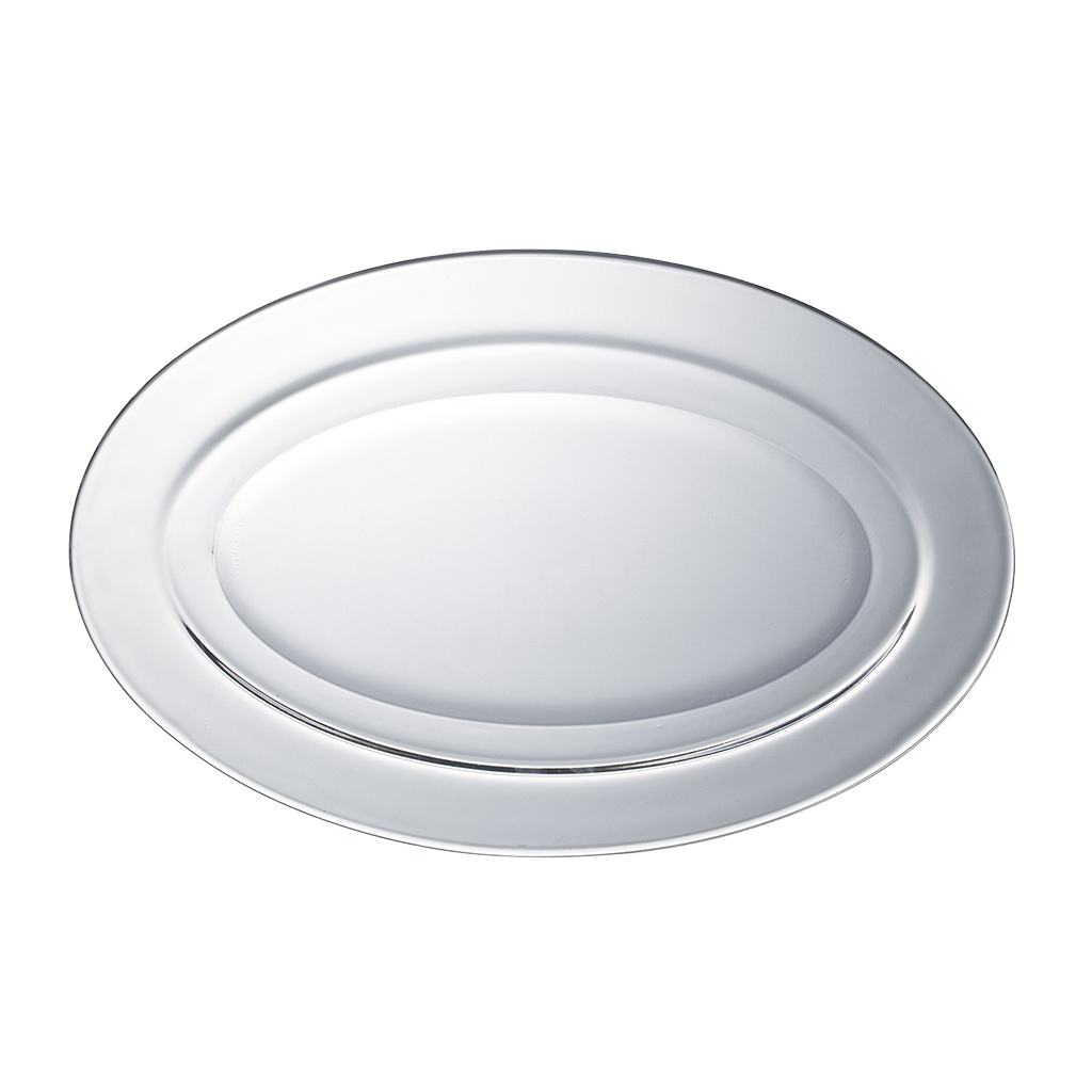 Lys - Plat de service en verre transparent ovale