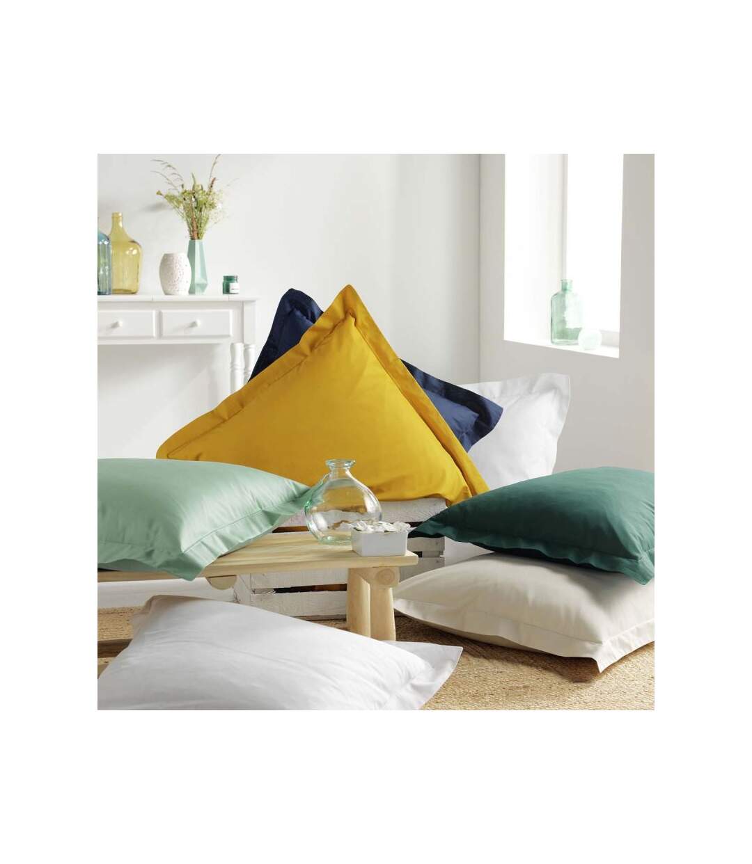 Taie de Traversin Biolina 85x185cm Ocre
