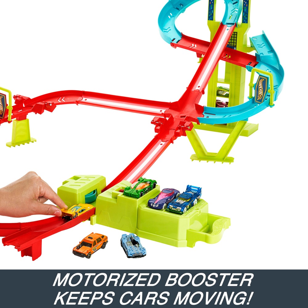 Hot Wheels Neon Speeders Skyscraper Speed Circuit Rennstrecken-Set