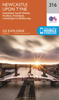 Newcastle Upon Tyne - OS Explorer Map 316 (Sheet map, folded)