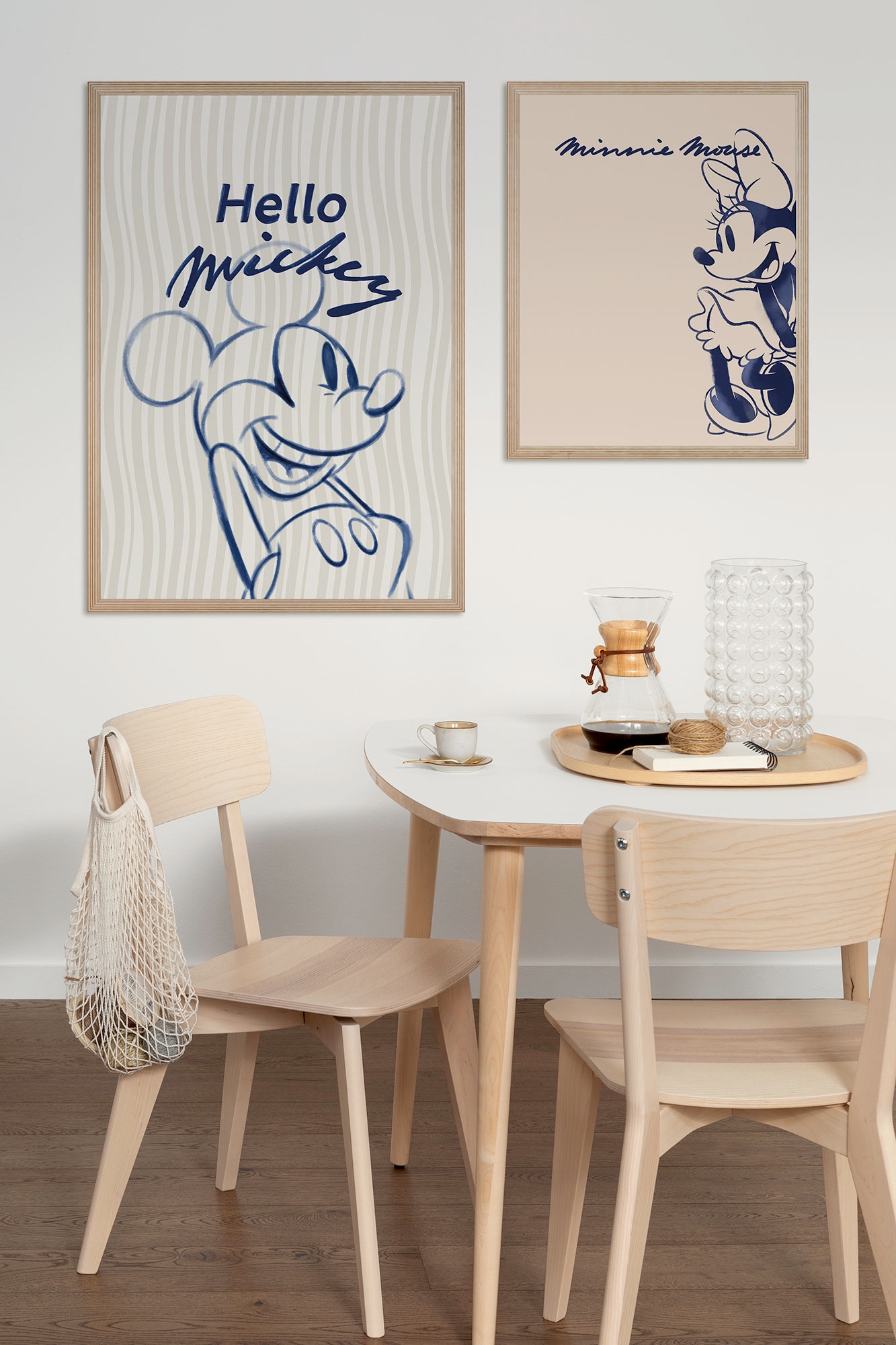 Komar Wandbild »Disney Mickey Mouse Hello« Disney Set, 1 Stk. tlg. 30 x 40 cm (Breite x Höhe) - Kinderzimmer, Dekoration