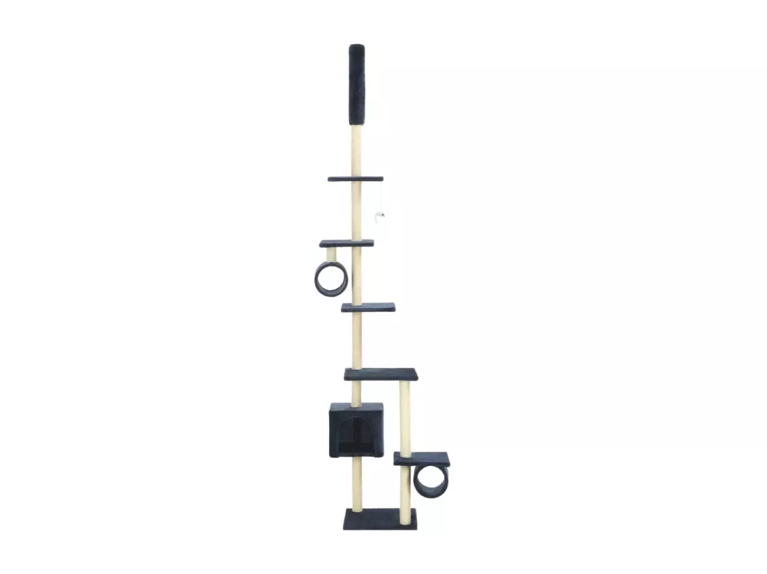 Arbre à chat avec griffoirs en sisal 260 cm Bleu foncé