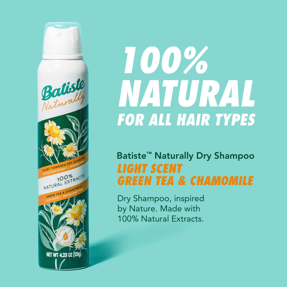 Batiste Naturally Droogshampoo Green Tea & Chamomile200 ml