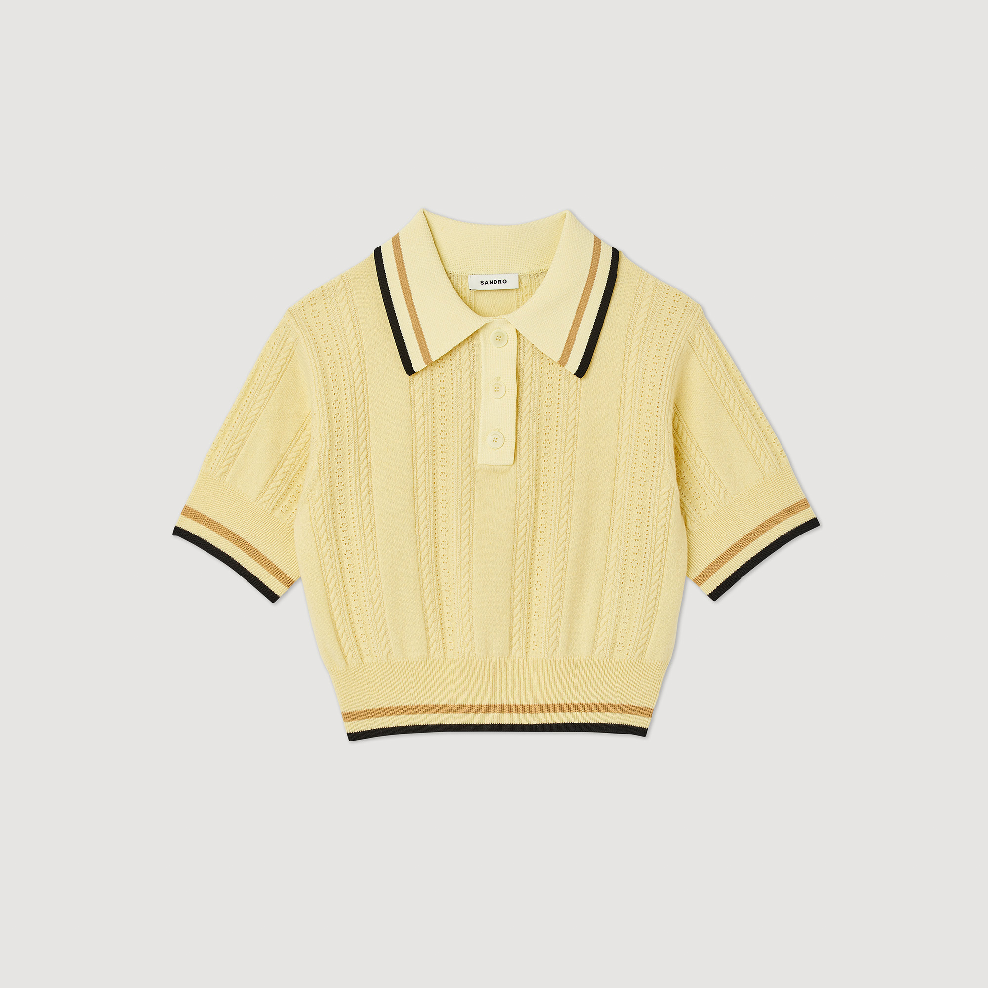Pull polo en maille
