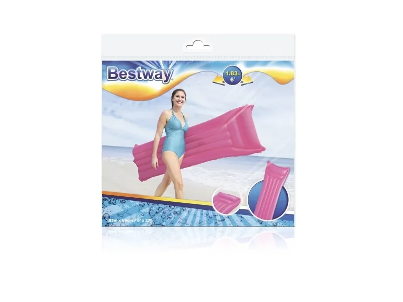 Bestway 44007, Blå, Grøn, Lyserød, Gul, Flydende madras, Vinyl, 690 mm, 1830 mm, 598 g