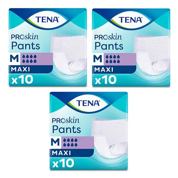 TENA Proskin Pants Maxi Roupa Íntima Absorvente Tamanho M 3 x 10 unidades