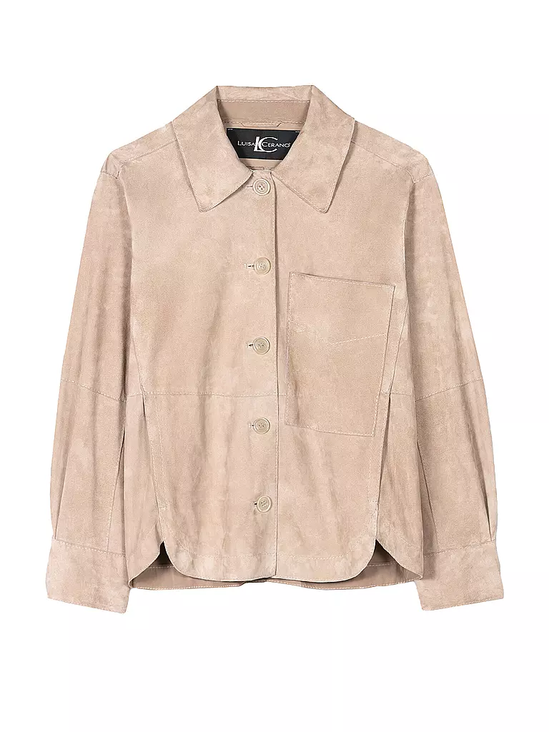 LUISA CERANO Lederjacke  beige