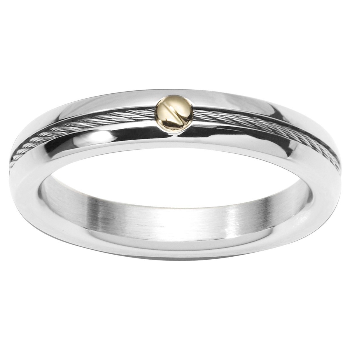 Bague en Acier 316L - blanc brillant
