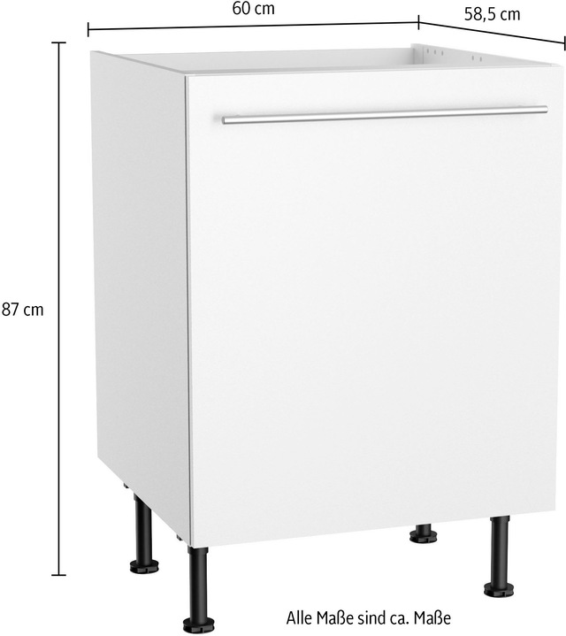KOCHSTATION Spülenschrank »KS-Bern2« Breite 60 cm, 1 Tür