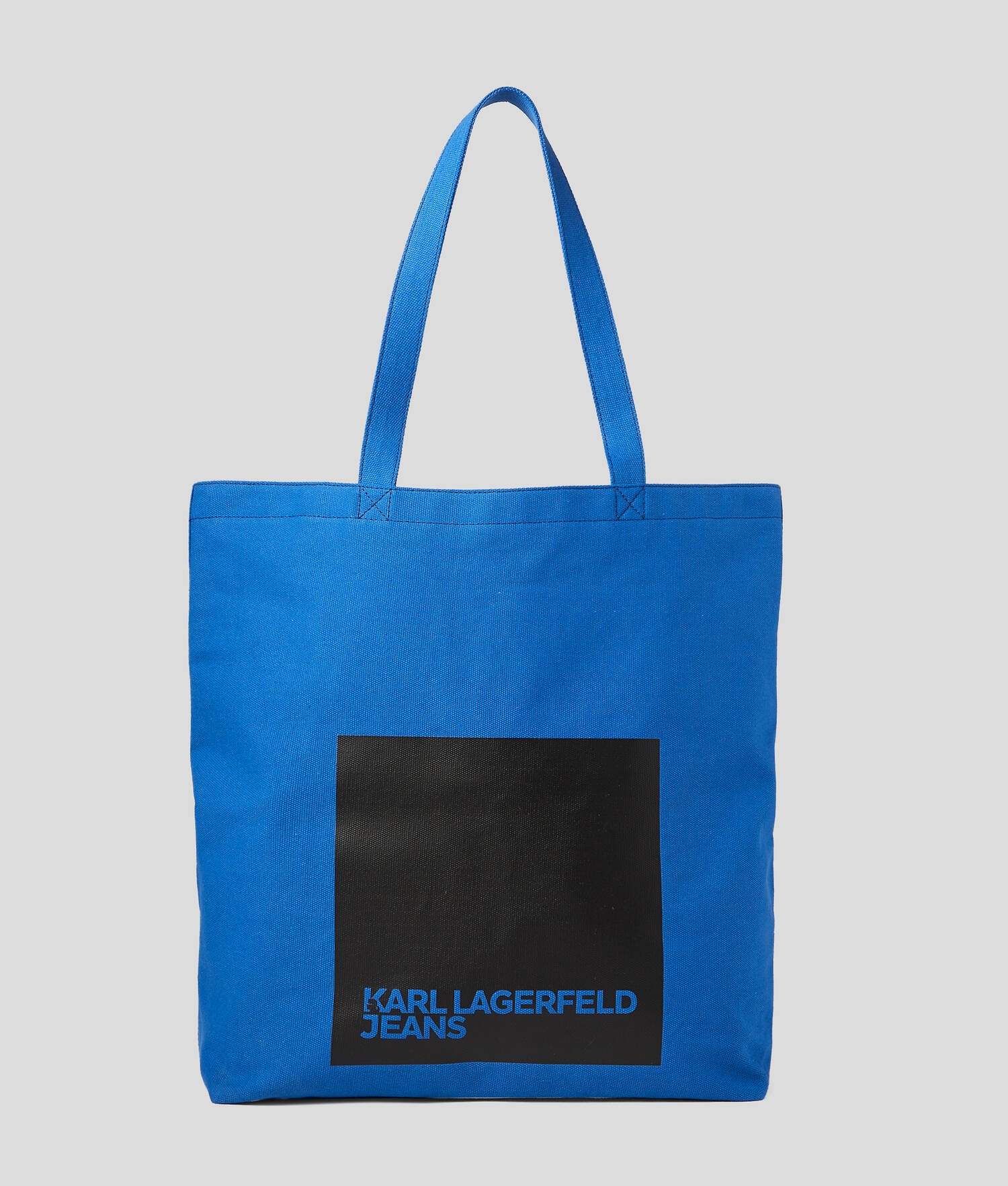 CABAS EN TOILE AVEC EMPIÈCEMENT À LOGO KLJ